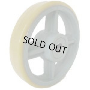 画像1: USB75 鋳物中荷重用ウレタン車輪ベアリング入　７５φ   ヨドノ(YODONO) 【送料無料】【激安】【セール】