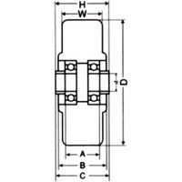 MBC-75 車輪、モノマーキャスティングナイロン車   ナンシン(nansin) 【送料無料】【激安】【セール】