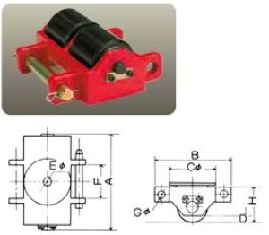 画像2: DUS-2.5 スピードローラー・スチールフレーム　標準タイプ　ウレタン車輪　シングル型 DAIKI 株式会社ダイキ   【送料無料】【激安】【セール】