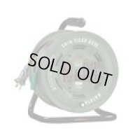 ST-15KSG 【オリジナル】屋内用シンタイガーリール　アース付　１５ｍミリタリーグリーン  HATAYA(ハタヤ) 4976458081280