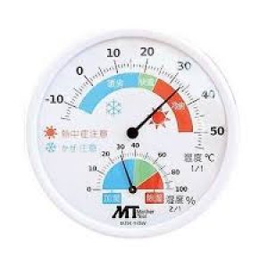 画像1: MTH-115W 室内用アナログ温湿度計  マザーツール