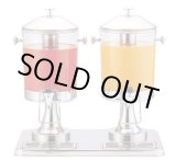 画像: 10402-2 ジュースディスペンサー 6Lx2 KINGO 3-0640-0201 【送料無料】【激安】【破格値】【セール】