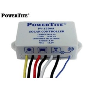 画像: PV-1206A 太陽電池充放電コントローラー 12V 6A  PV-1206A  PowerTite(未来舎) 【送料無料】【激安】【セール】