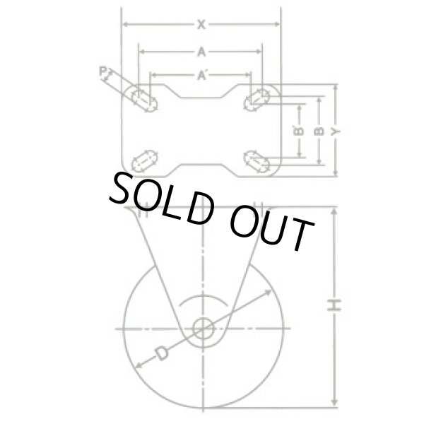 画像1: SKH-130MHC キャスタ－　固定車  SKH130MHC  ナンシン(nansin) 【送料無料】【激安】【セール】