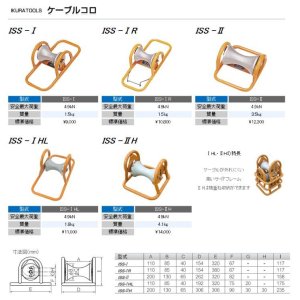 画像: ISS-1HL ケーブルコロ ISS-IHL 育良精機