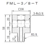 画像: FML-3/8-3/8 RIKEN アクセサリー  理研機器(リケン)    【送料無料】【激安】【セール】