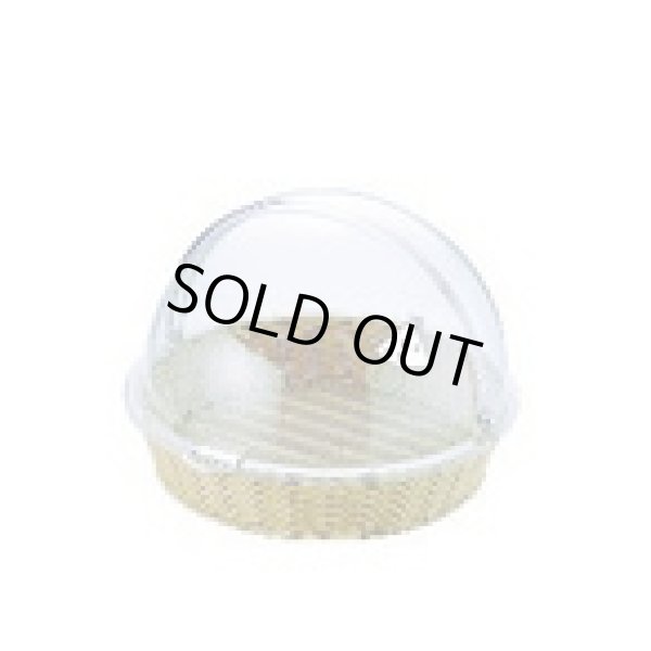 画像1: DBBS0201 ベーカリーバスケット ポリカハーフトップカバー丸付 11-0211-0201 ホワイトサム