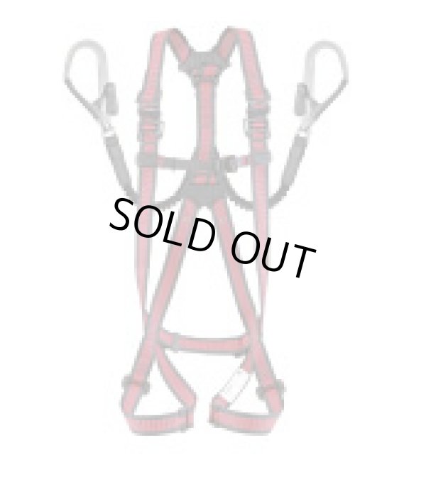 画像1: A1GSSJR-WL2RE （メーカー欠品中要納期確認）ハーネスGS 蛇腹 ダブルL2セット ライン赤 S  TJMデザイン(タジマ) 4975364262370