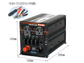 画像1: R-300N-B 正弦波インバーター 日動工業 【送料無料】 【激安】 【破格値】【セール】Bタイプ DC24V→AC100V