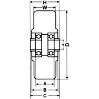 画像1: MBC-130 車輪、モノマーキャスティングナイロン車   ナンシン(nansin) 【送料無料】【激安】【セール】