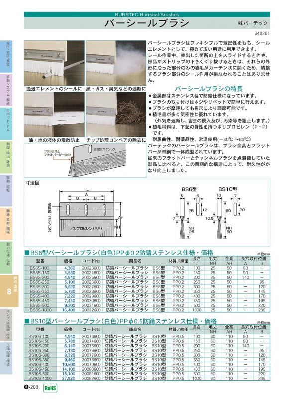 画像1: BS6S-300 バーシールブラシ   バーテック 【送料無料】【激安】【セール】