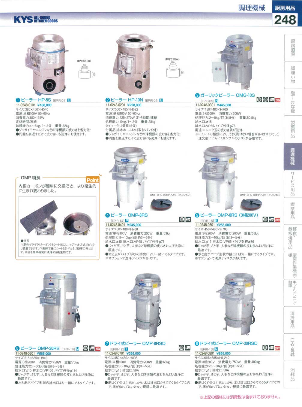 画像1: OMP-30RSD ドライ式ピーラー 三相0.75kW 大道産業(OHMICHI)