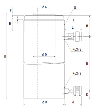 画像1: DC4-100VC 油圧シリンダ  理研機器(リケン)