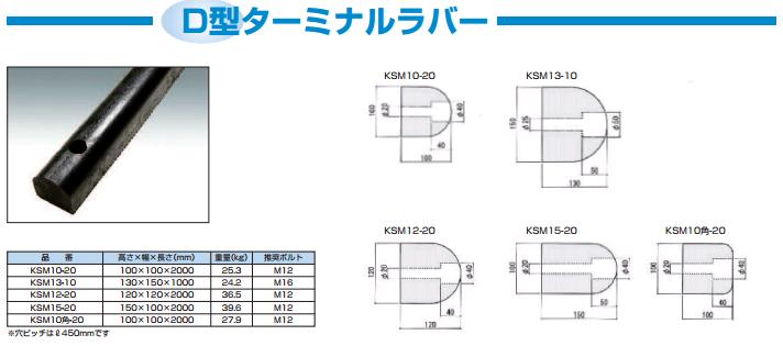 画像1: KSM10-20 D型ターミナルラバー 受注生産 信栄物産